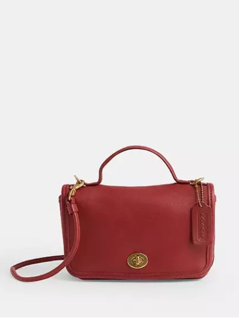 Vintage Coach Red Leather “Casino” Crossbody Bag 9924